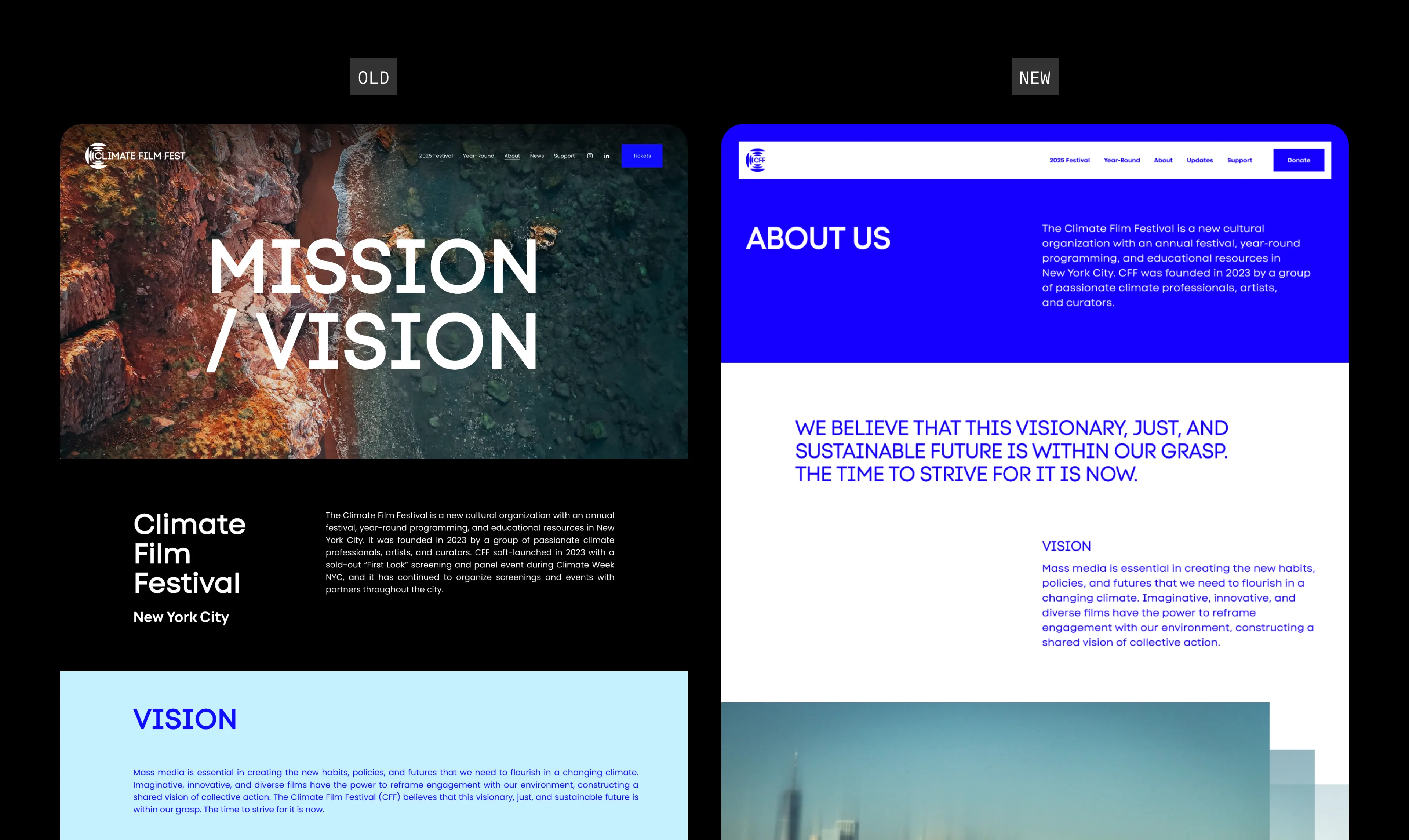 Website redesign screen 2